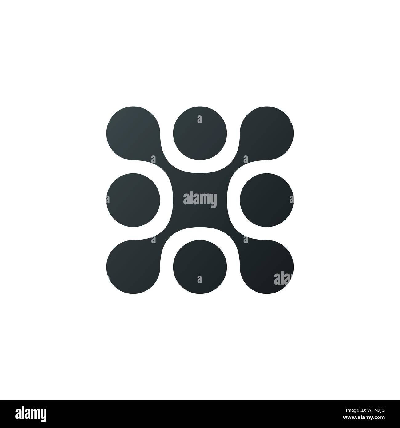 Molecule Vector Template Logo Design Element Biotechnology