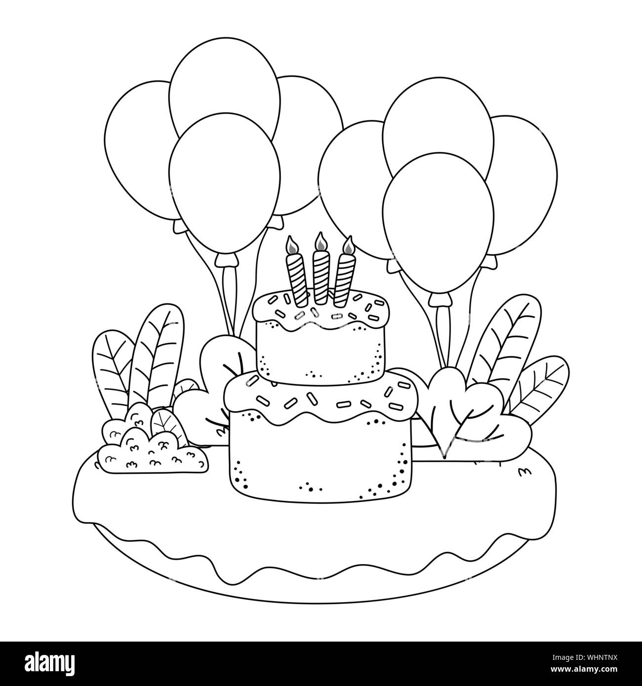 Cake Design Happy Birthday Celebration Decoration Party Festive