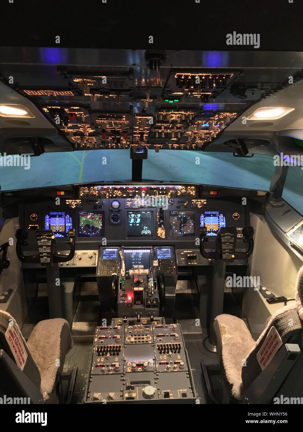 Control Panel In Cockpit Stock Photo