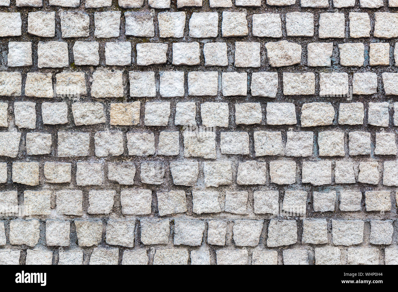 White concrete brick wall pattern texture for background Stock Photo
