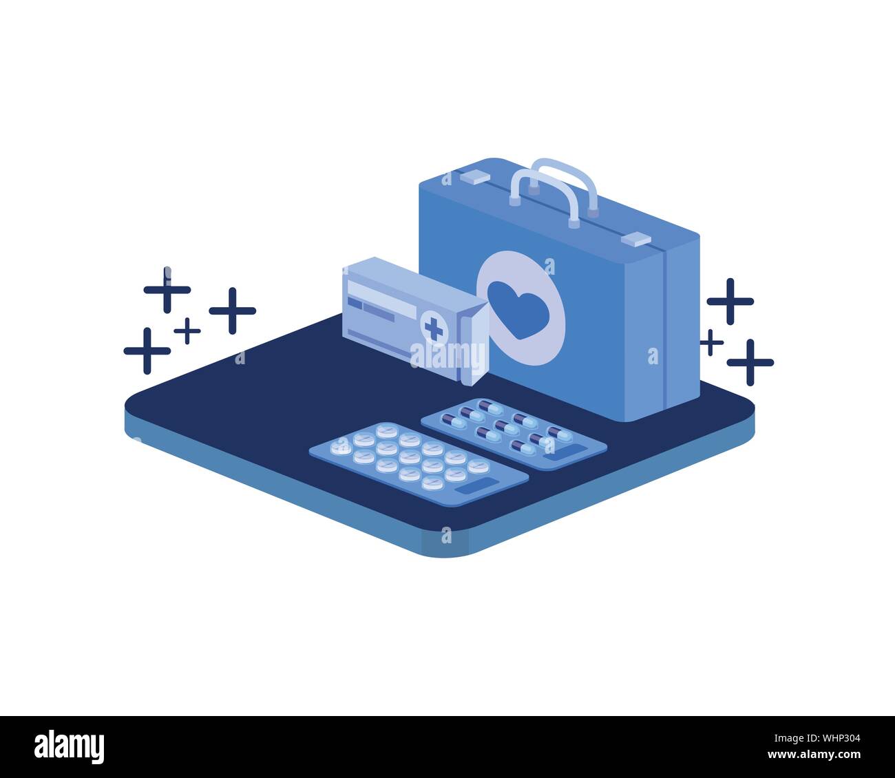 first aid kit on white background Stock Vector Image & Art - Alamy