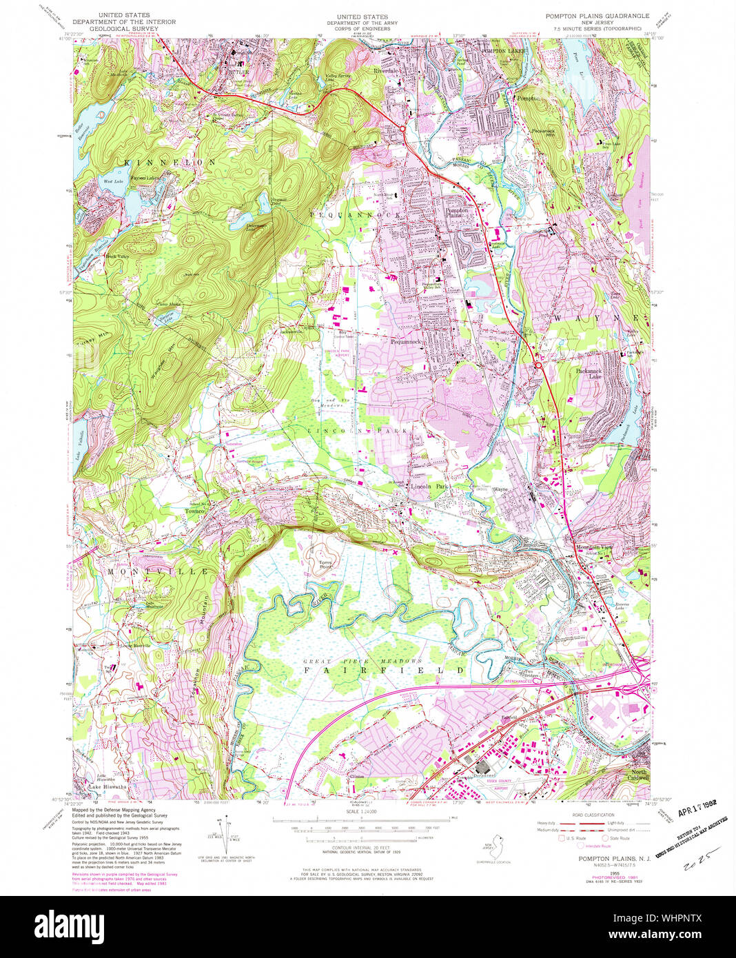 Pompton new jersey map hires stock photography and images Alamy