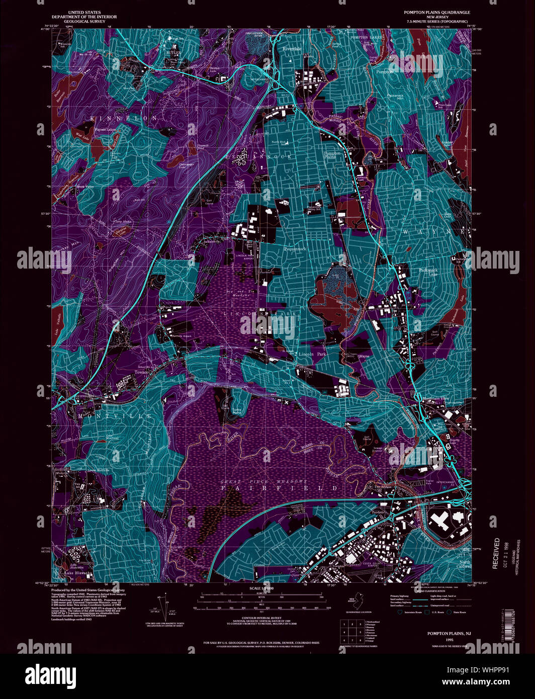 Map of pompton hires stock photography and images Alamy
