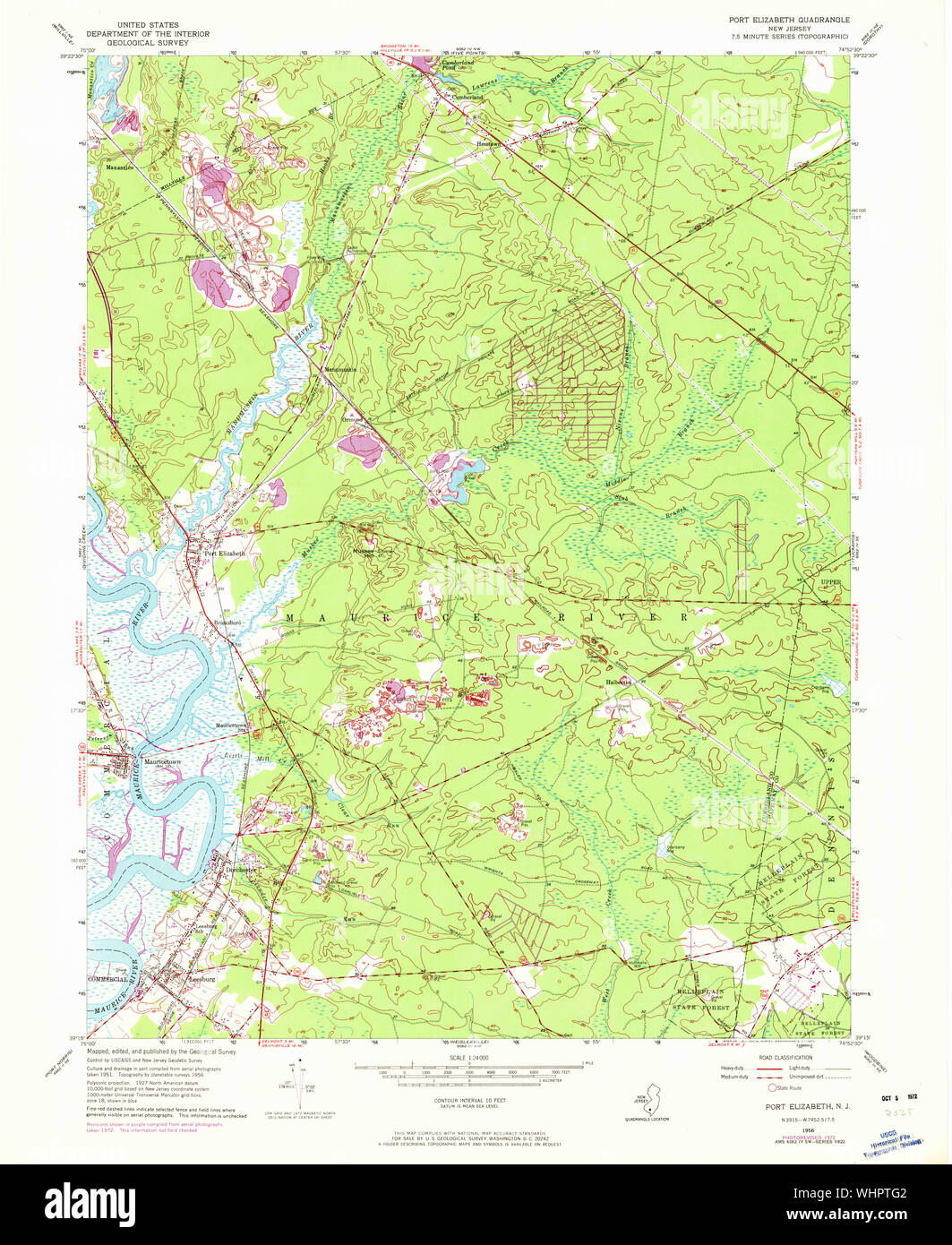 Port elizabeth new jersey map hires stock photography and images Alamy