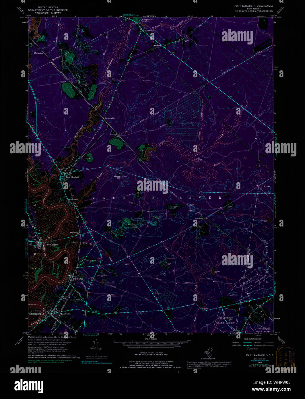 Port elizabeth new jersey map hires stock photography and images Alamy