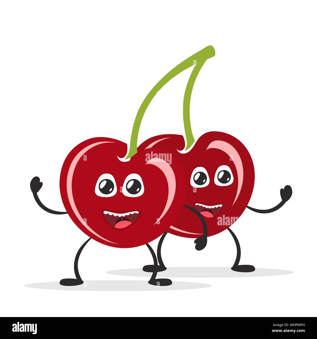 Happy red cartoon cherry fruit hi-res stock photography and images - Page 2  - Alamy