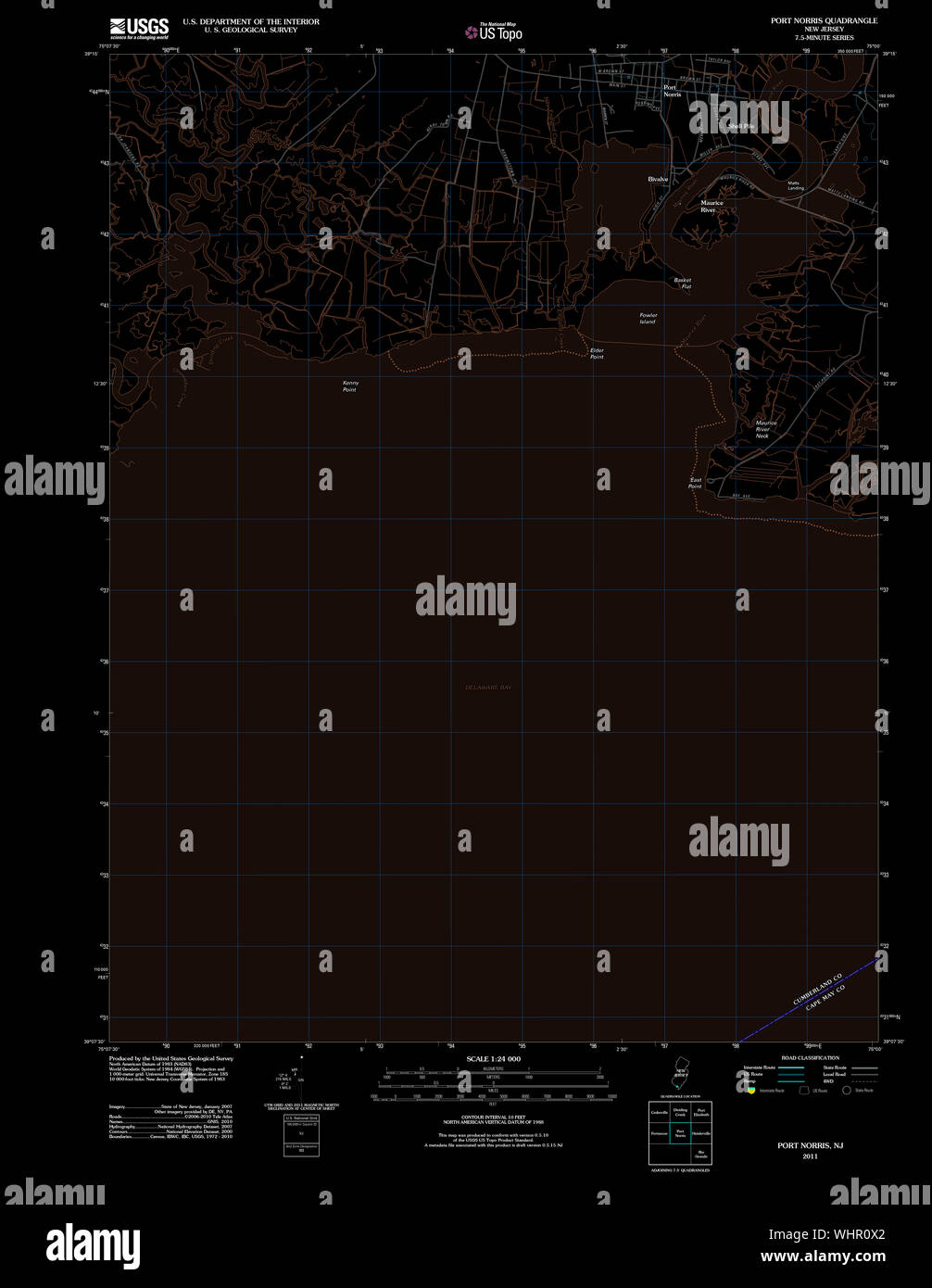 Map of port norris new jersey hires stock photography and images Alamy