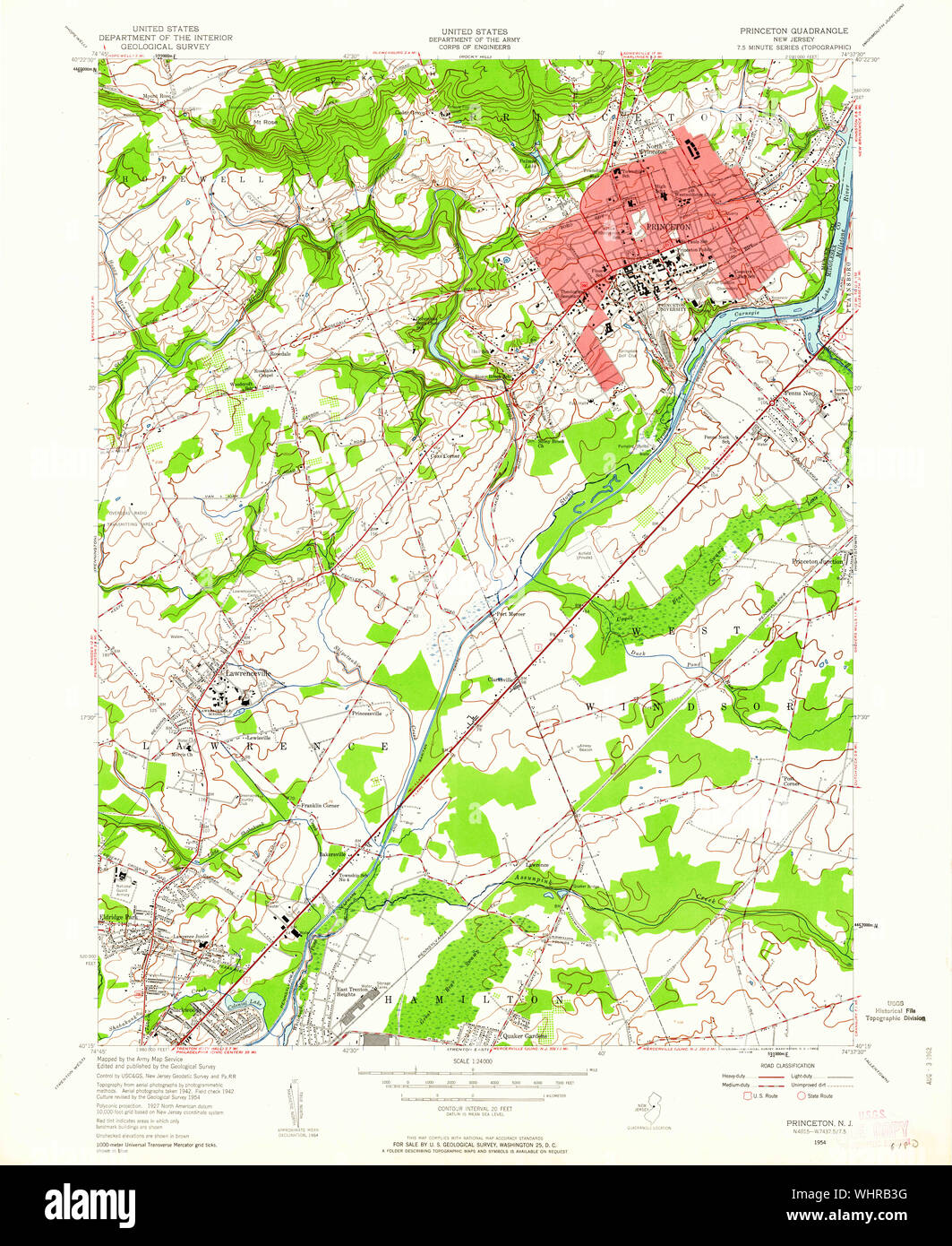 Map of new princeton hires stock photography and images Alamy