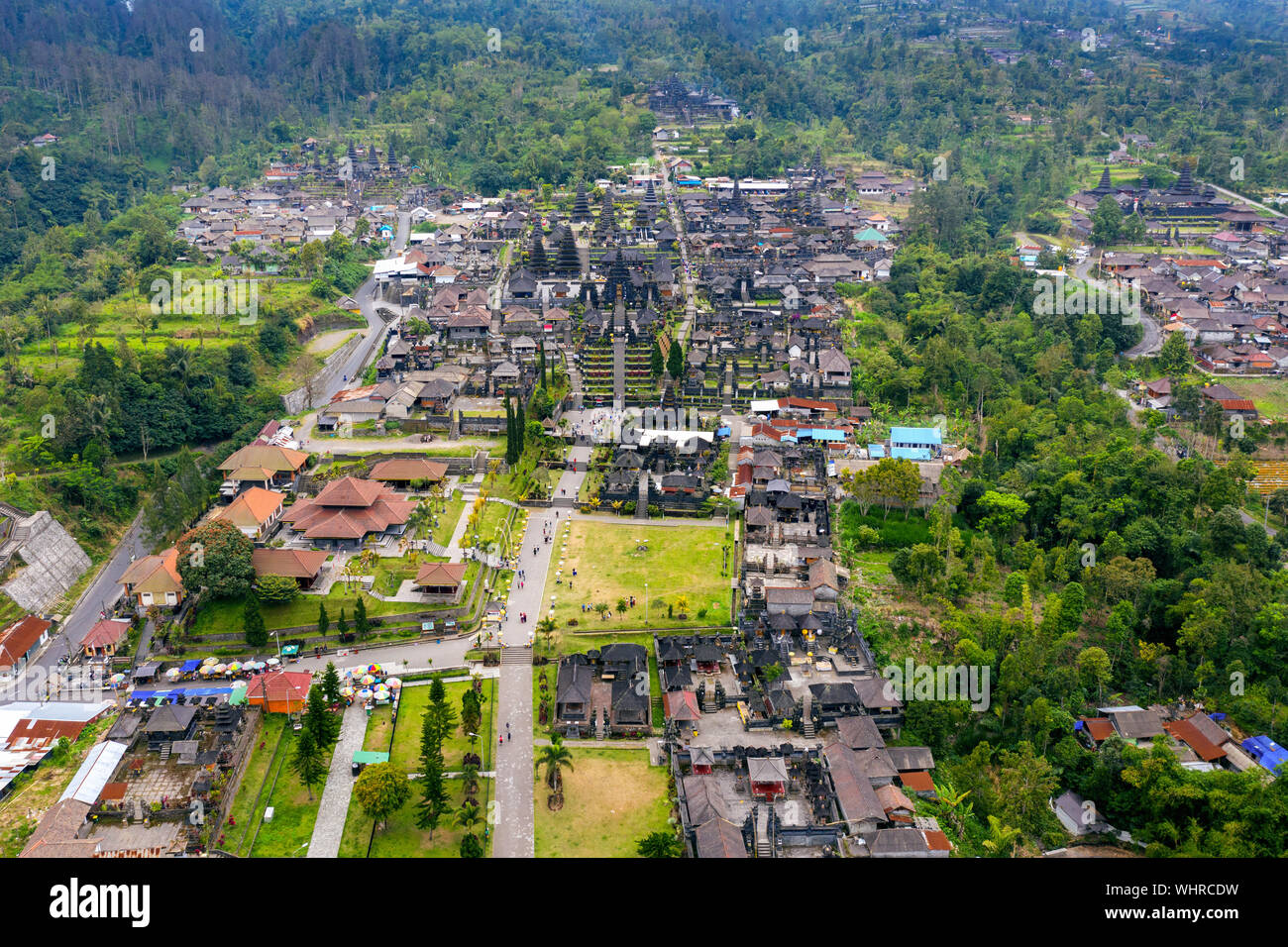 Aerial view of Besakih temple in Bali, Indonesia. Stock Photo