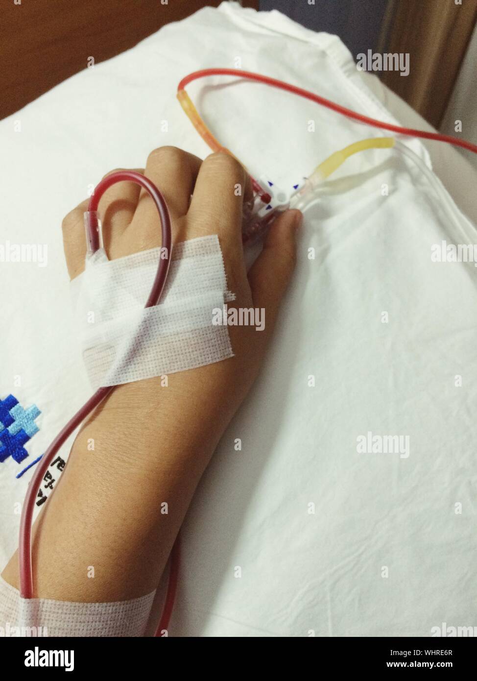 pics Hospital Bed Picture Prank https www alamy com cropped hand with iv drip on bed in hospital image269120735 html