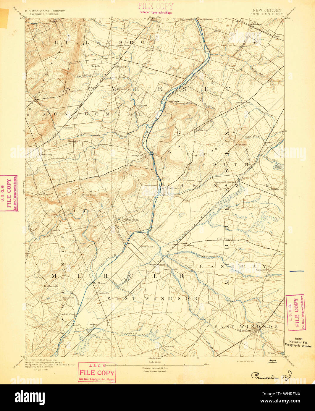 Map of new princeton hires stock photography and images Alamy