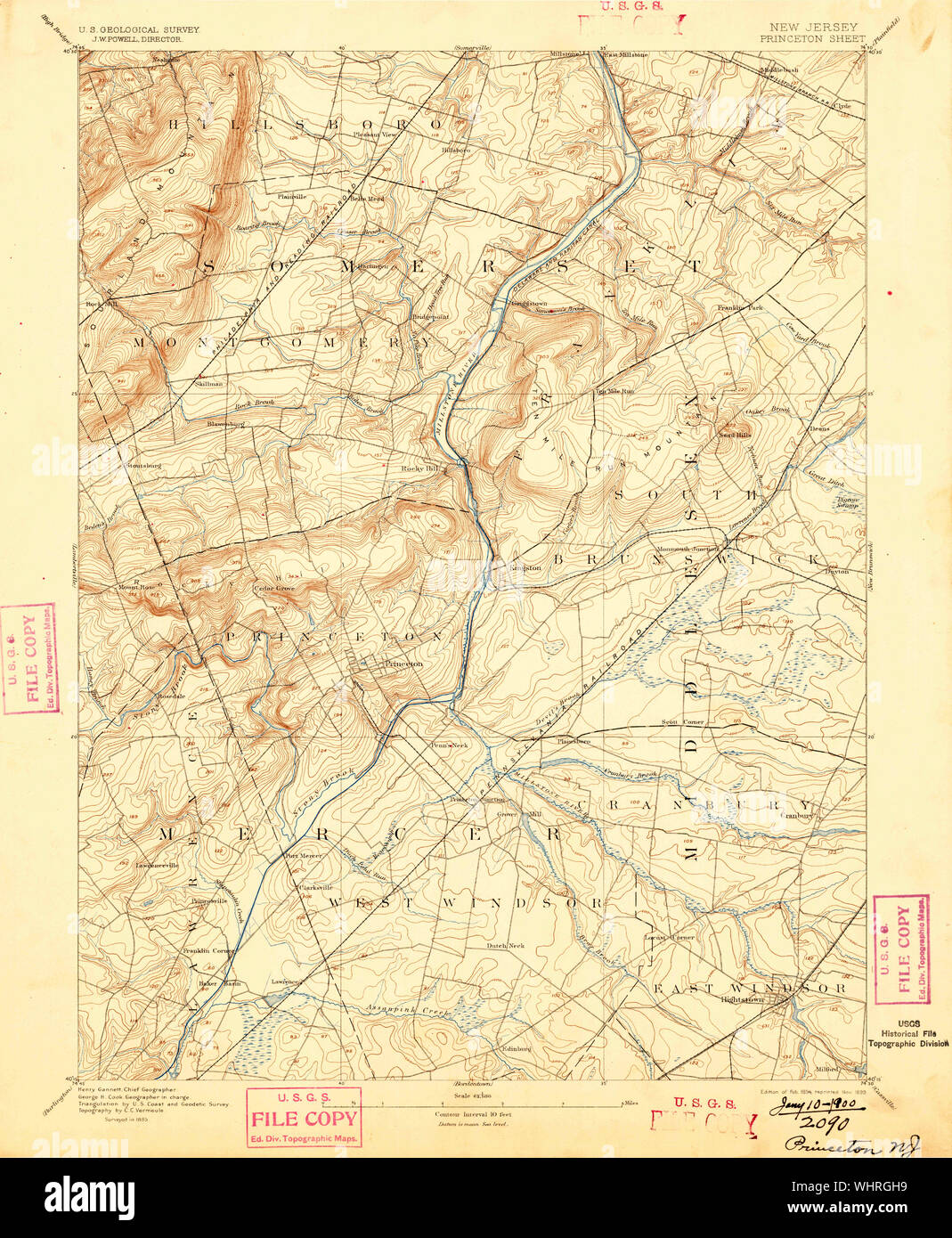 Map of new princeton hires stock photography and images Alamy