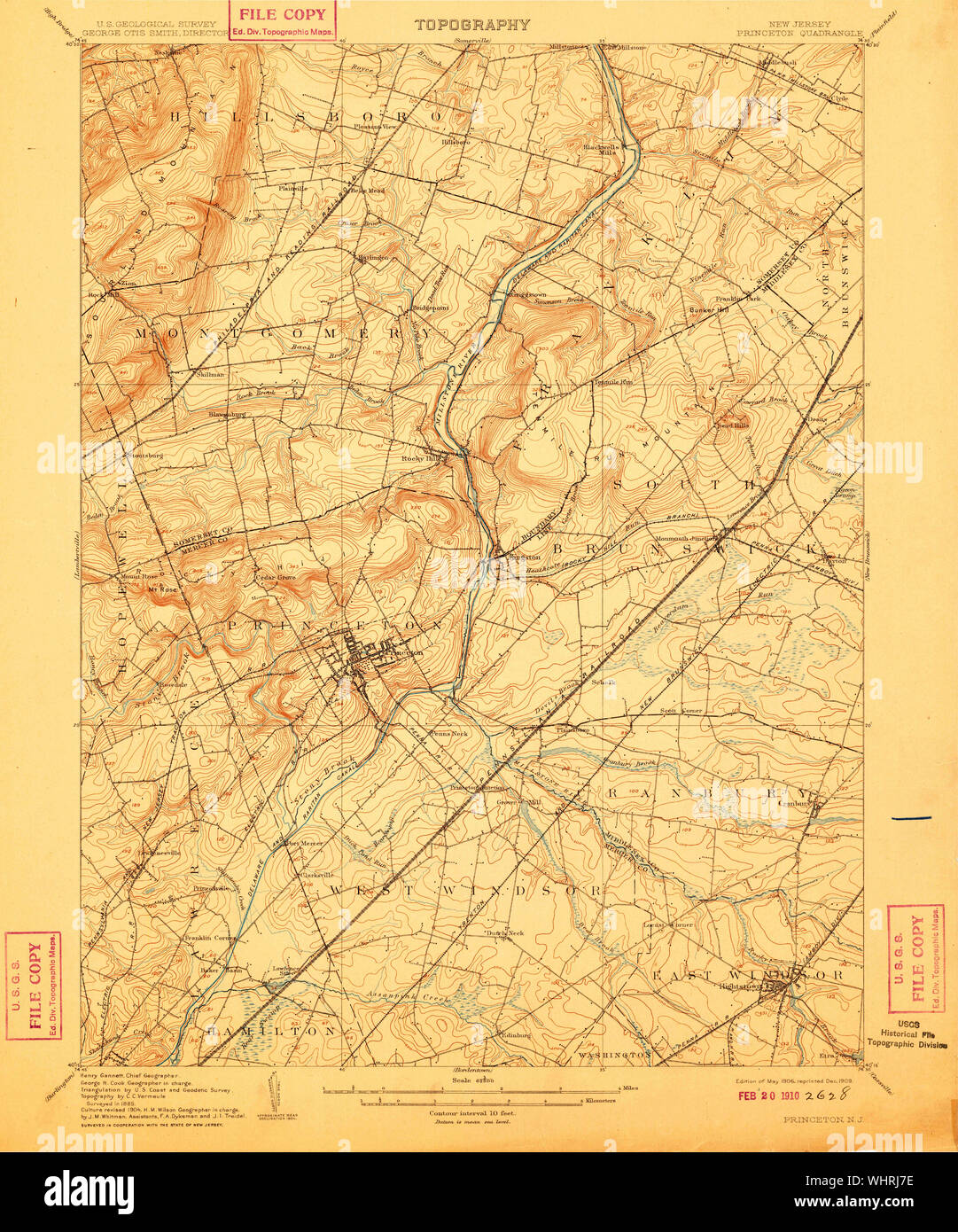 Map of new princeton hires stock photography and images Alamy