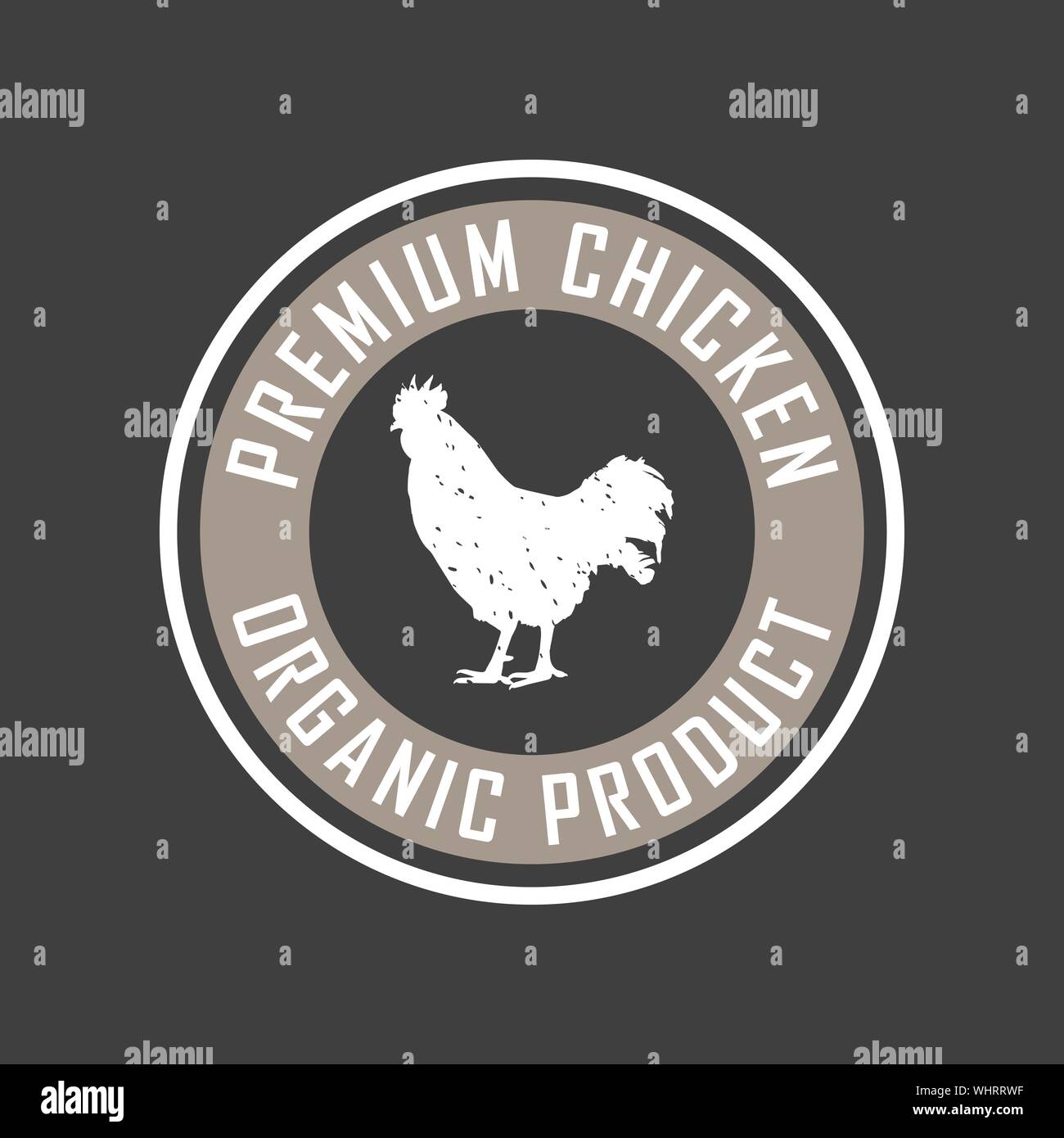Premium chicken logo. Labels, badges and design elements. Retro style