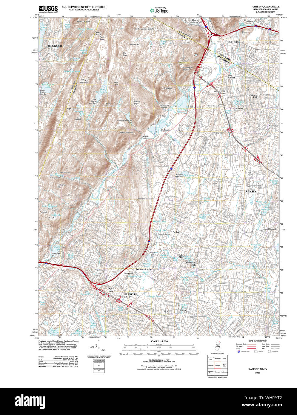 Map of ramsey new jersey hires stock photography and images Alamy
