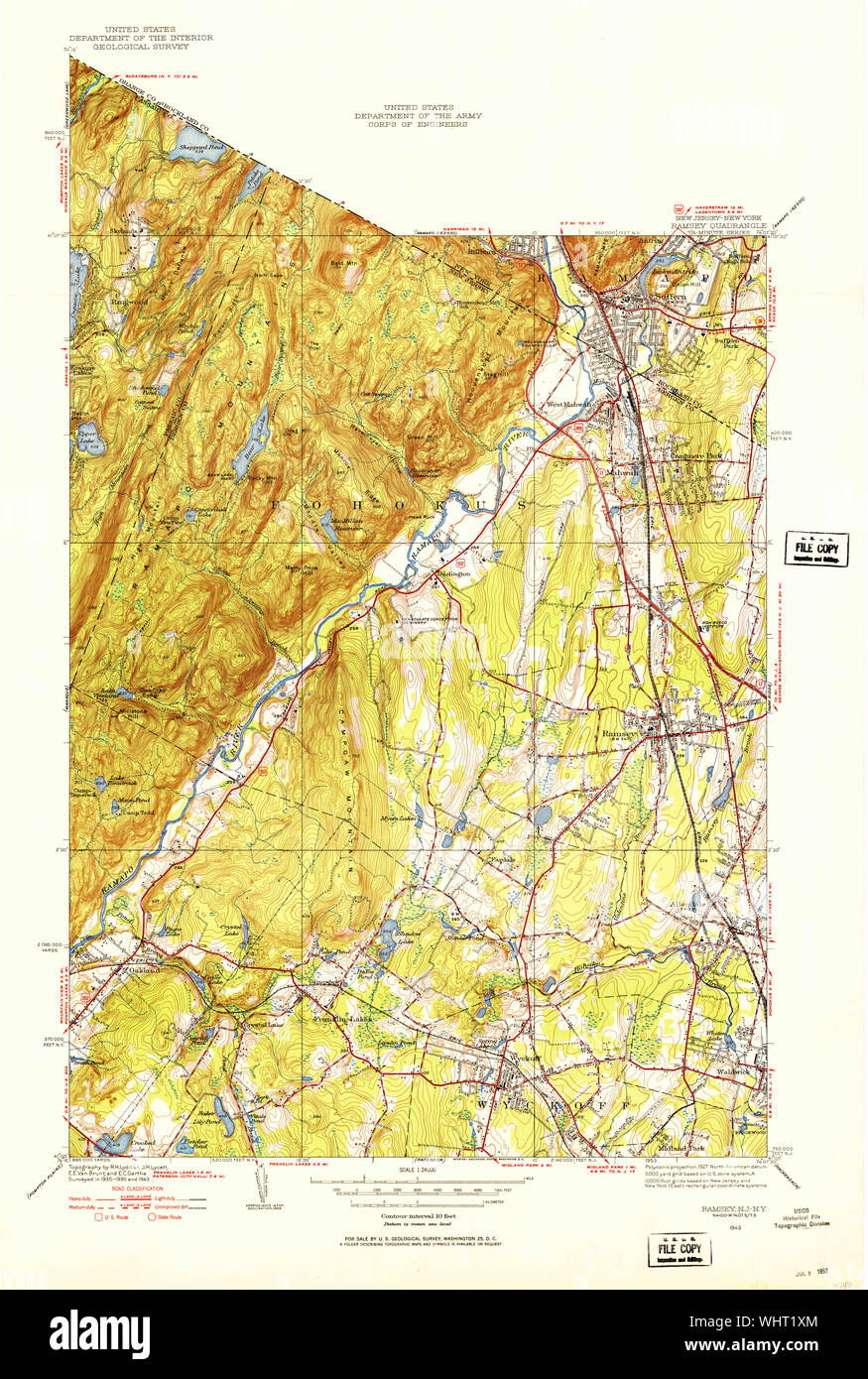 Map of ramsey new jersey hires stock photography and images Alamy