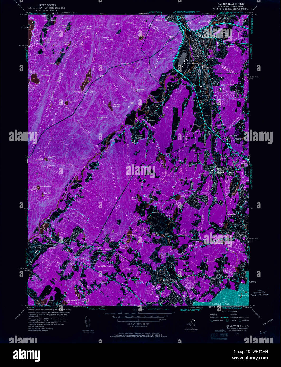 Ramsey new jersey map hires stock photography and images Alamy