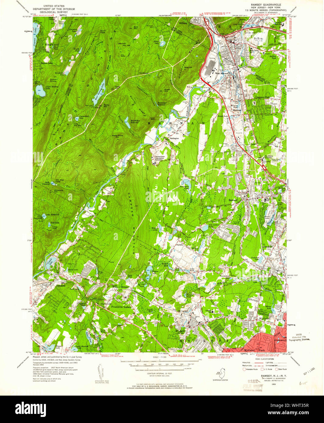Map of ramsey new jersey hires stock photography and images Alamy