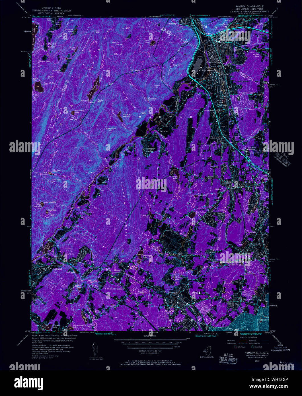 Map of ramsey new jersey hires stock photography and images Alamy