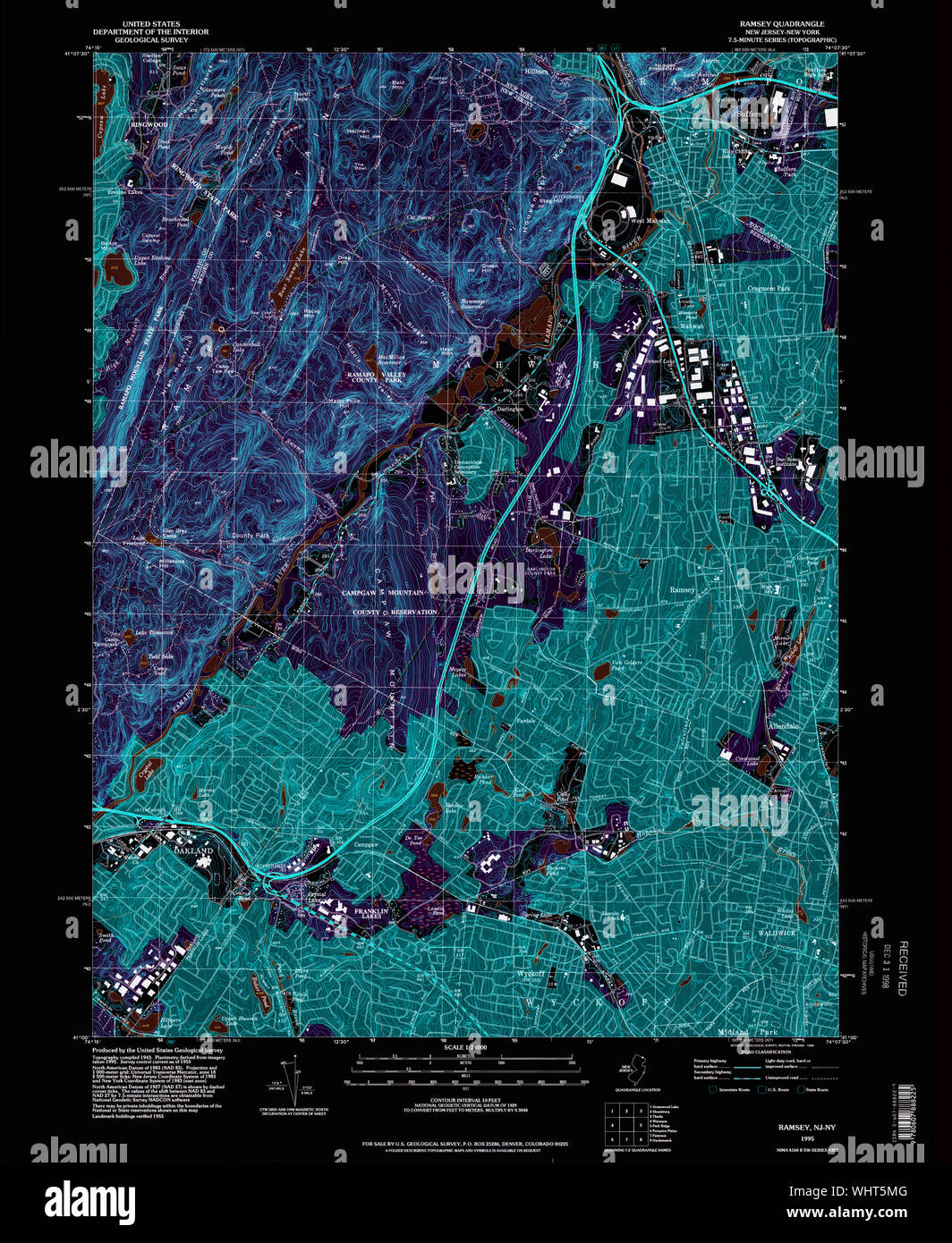 Map of ramsey new jersey hires stock photography and images Alamy