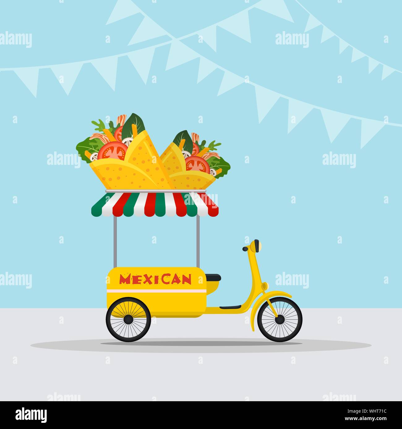 Food Truck Logotype For Mexican Food Meal Fast Delivery