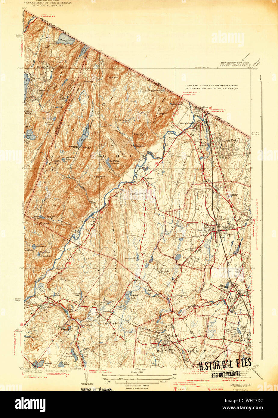 Map of ramsey new jersey hires stock photography and images Alamy