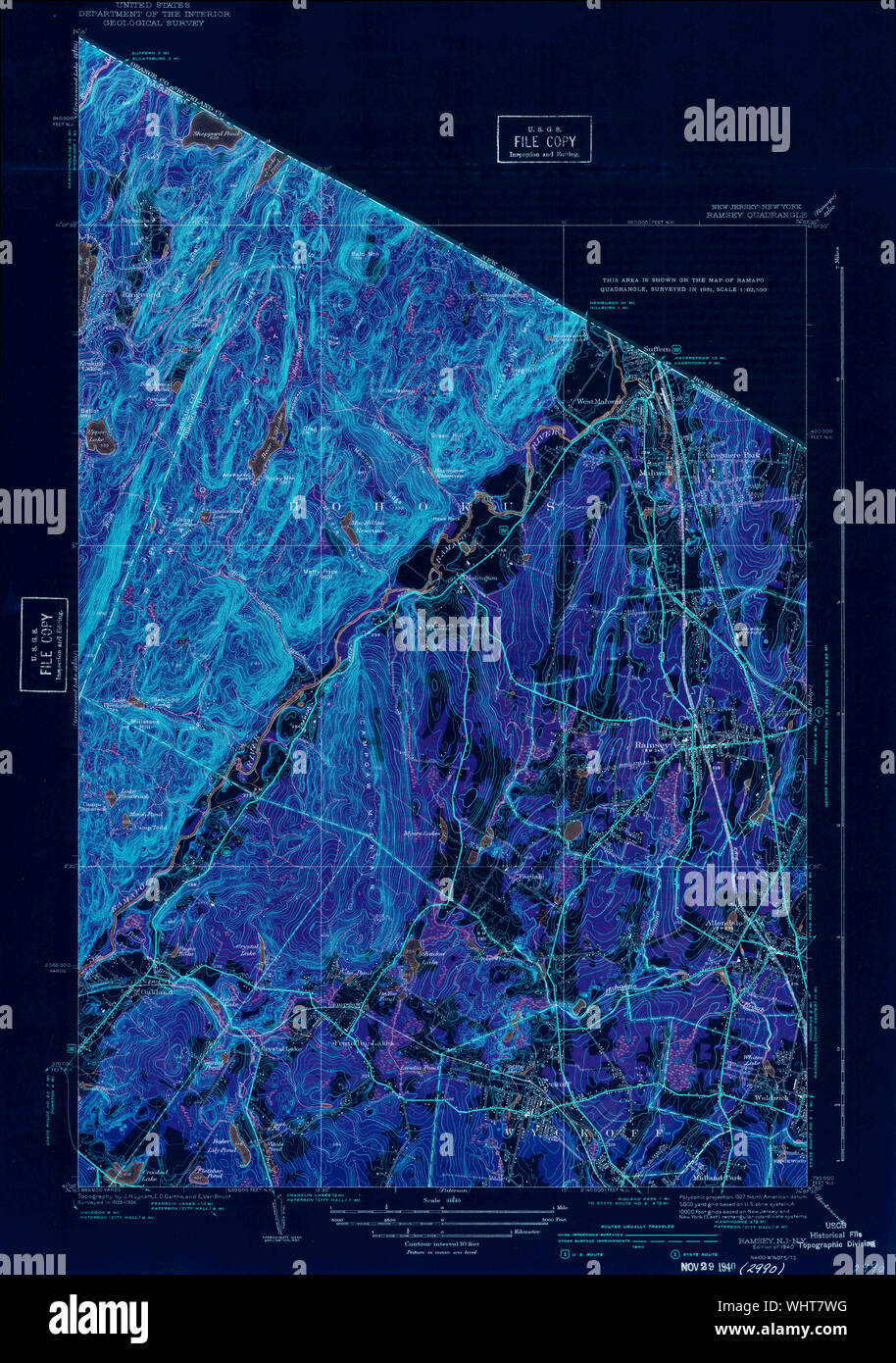 Map of ramsey new jersey hires stock photography and images Alamy