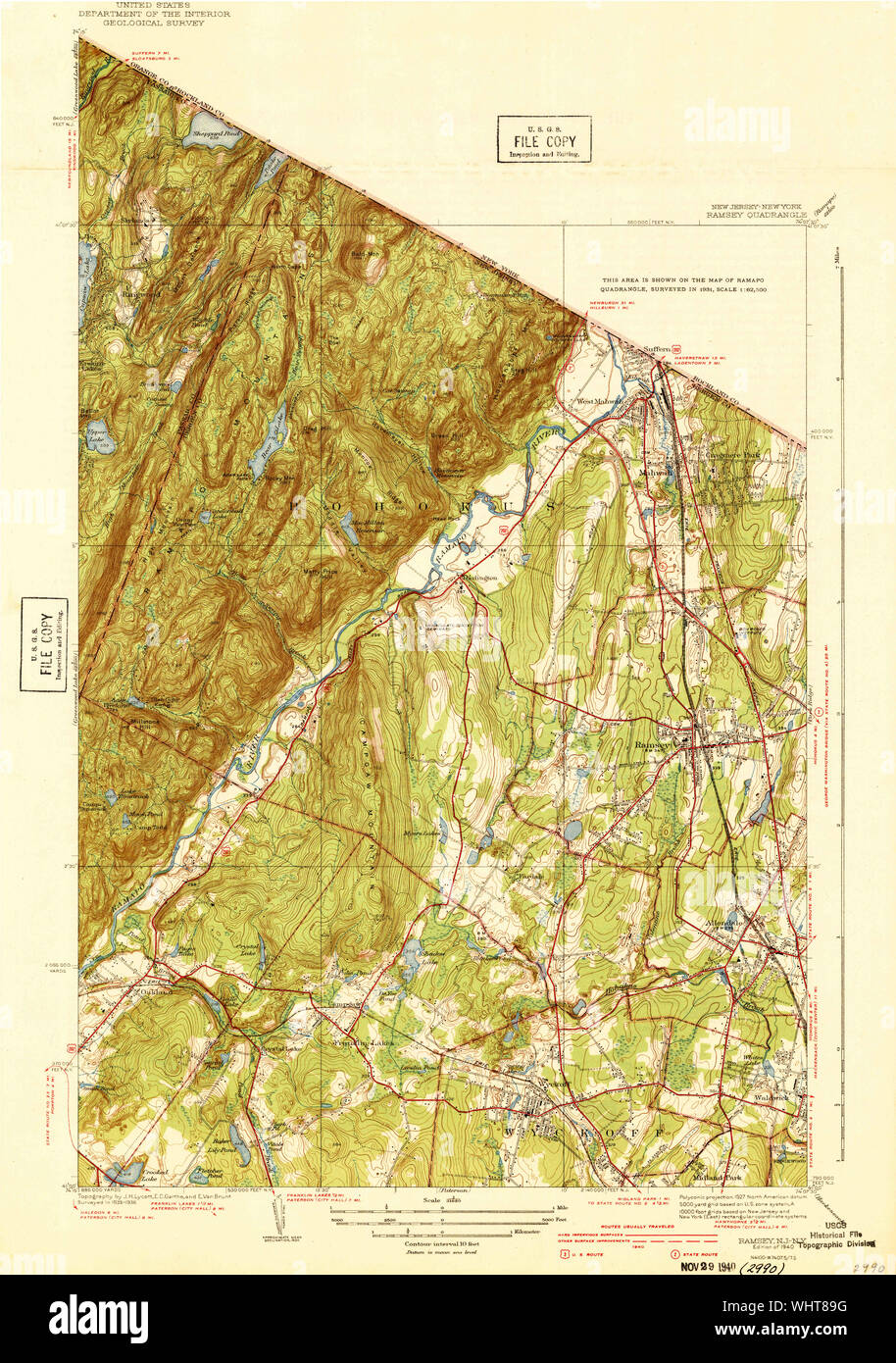 Map of ramsey new jersey hires stock photography and images Alamy