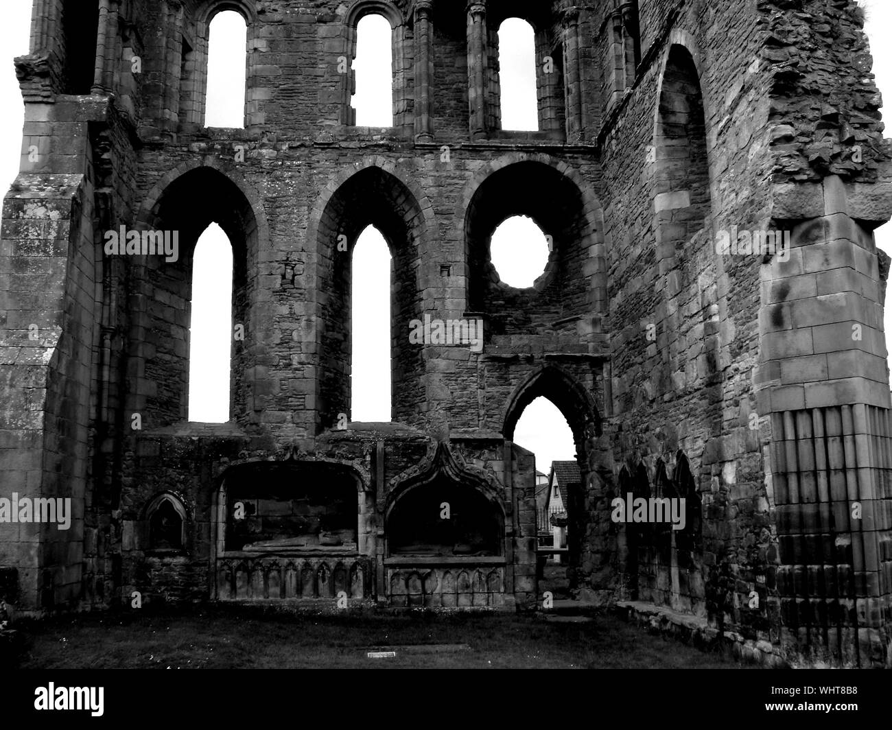 Low Angle View Of Elgin Cathedral Stock Photo