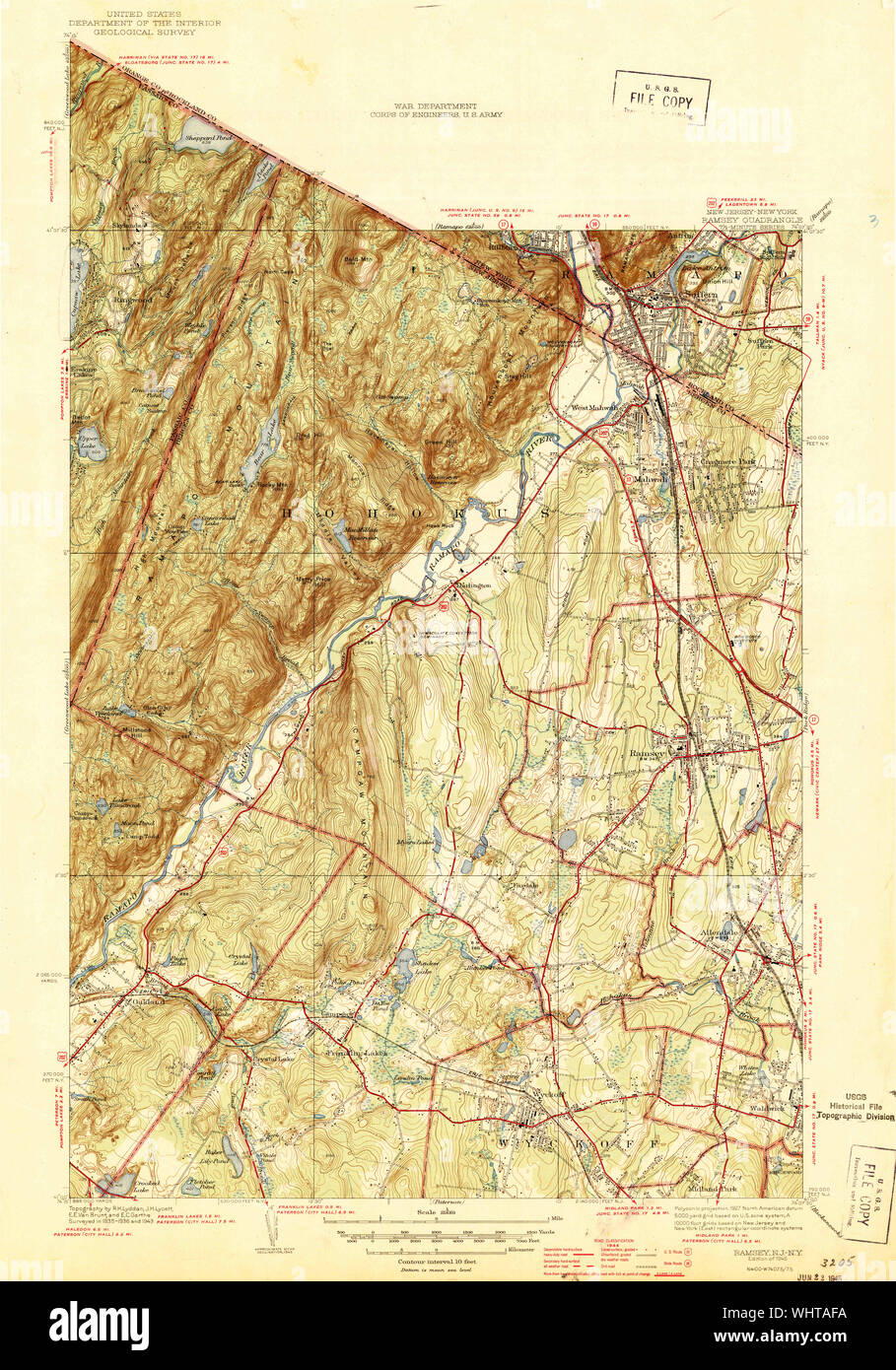 Map of ramsey new jersey hires stock photography and images Alamy