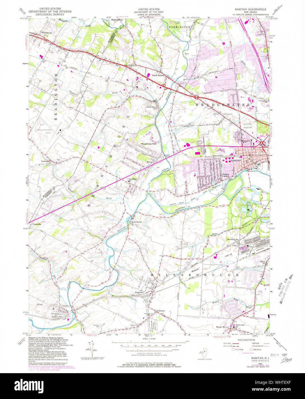 Map of raritan new jersey hires stock photography and images Alamy