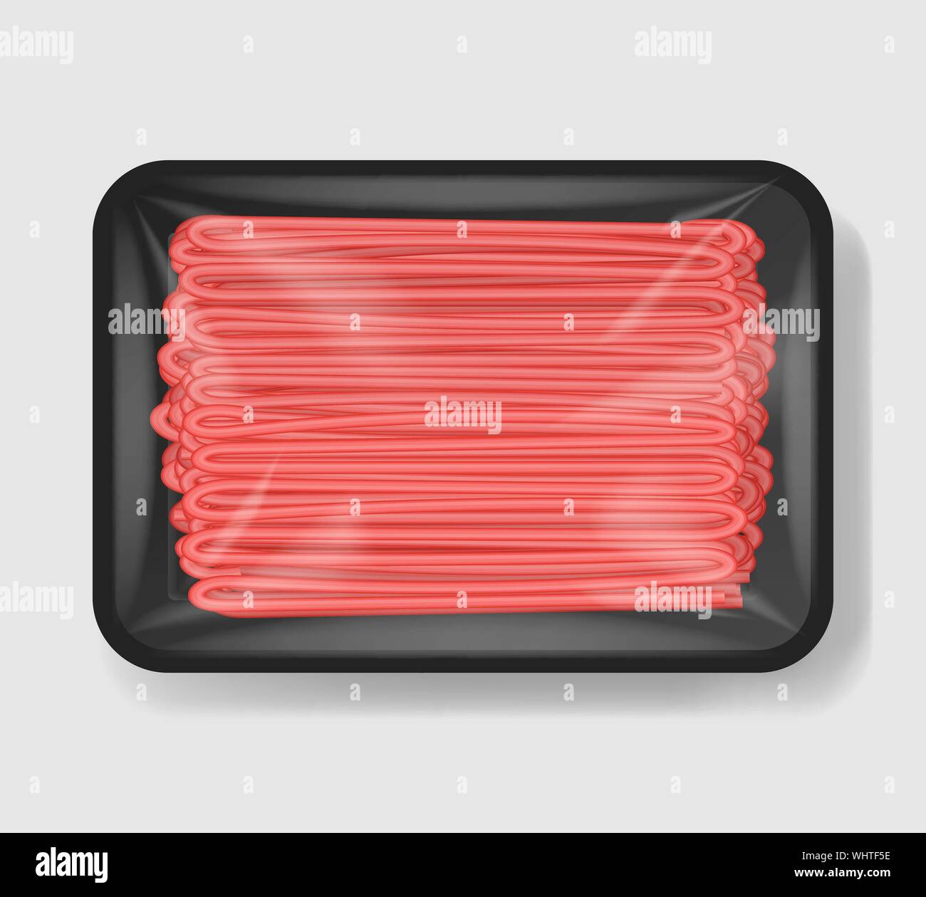 Download Minced Meat In Plastic Tray Container With Cellophane Cover Mockup Template For Your Design Plastic Food Container Vector Illustration Stock Vector Image Art Alamy