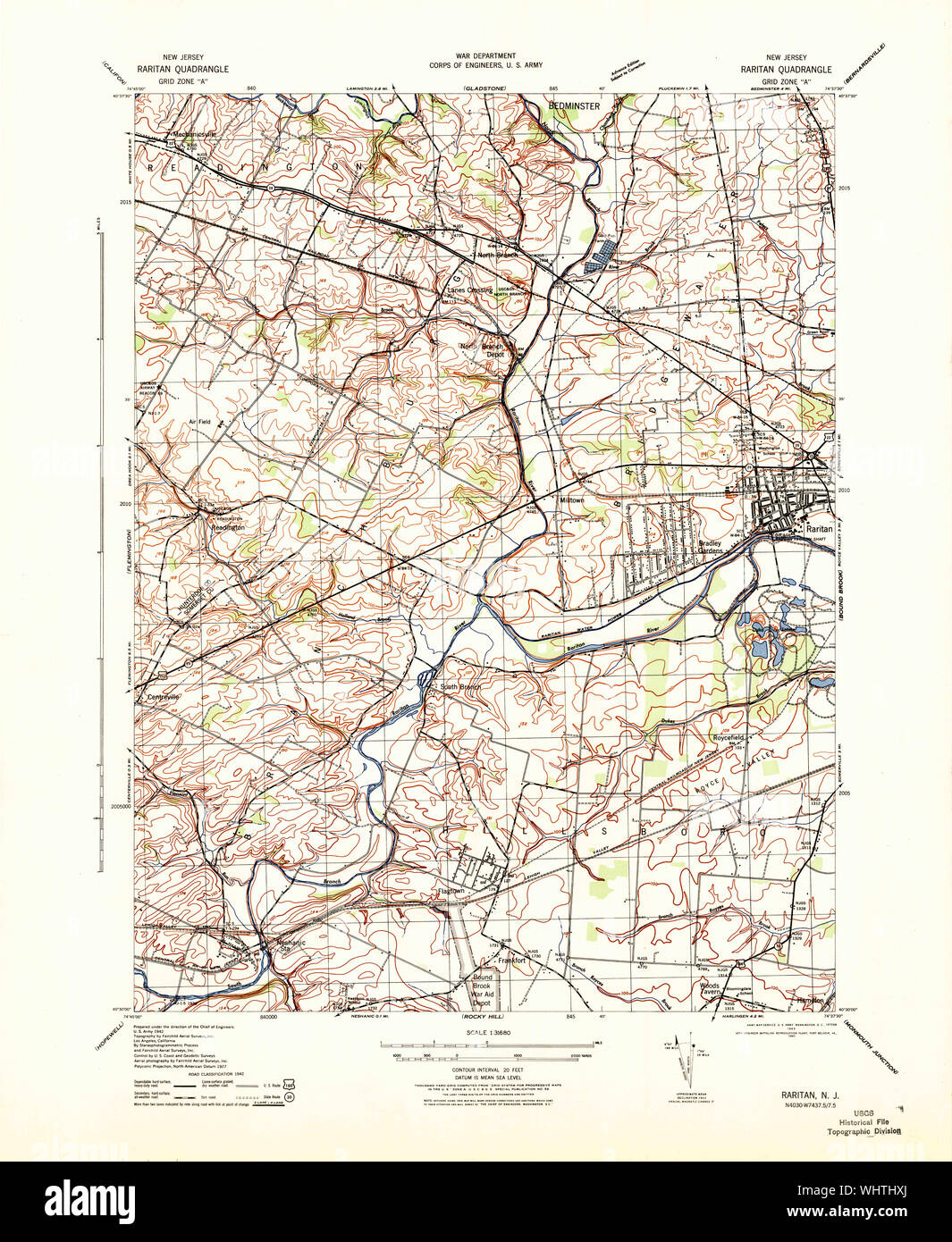 Map of raritan new jersey hires stock photography and images Alamy