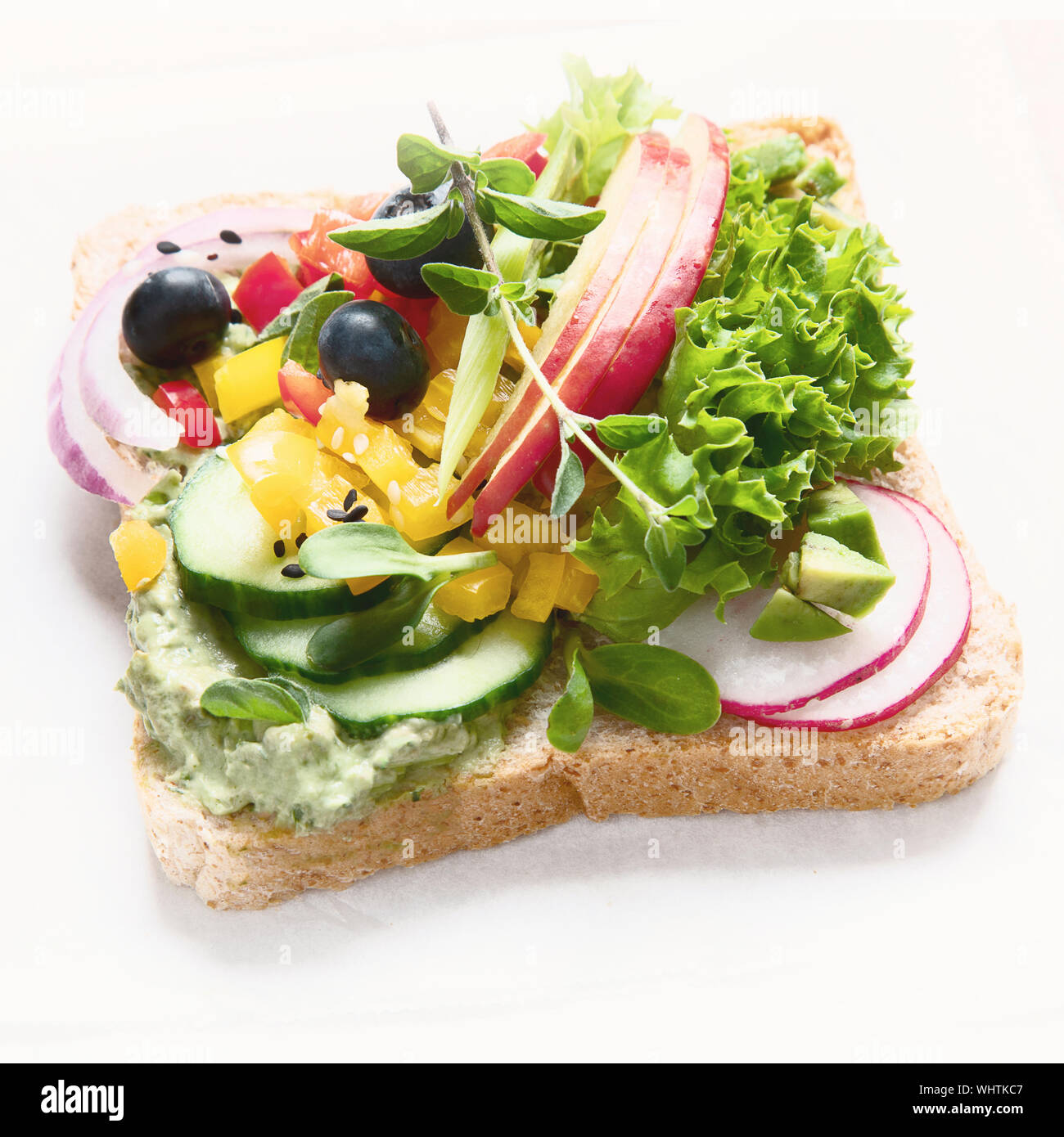 Vegan Sandwich Plant Based Diet Vegetarian Healthy Food Concept