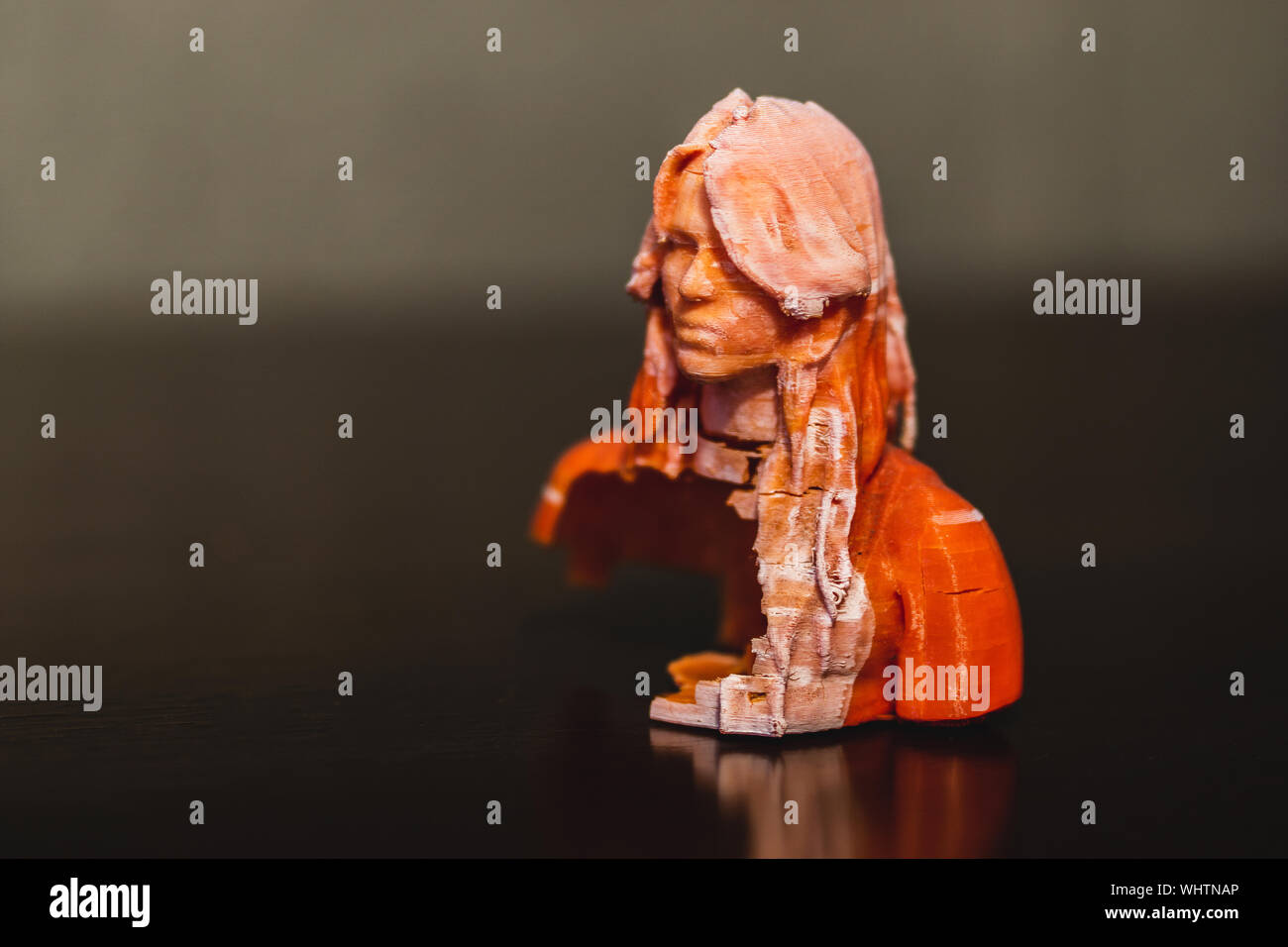 Broken female figure 3D printed in plastic Stock Photo