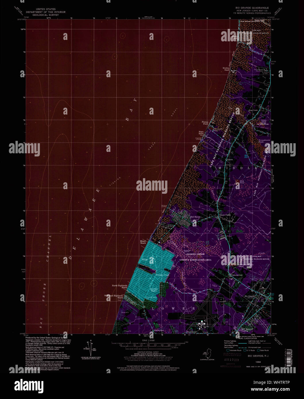 Map of rio grande new jersey hires stock photography and images Alamy