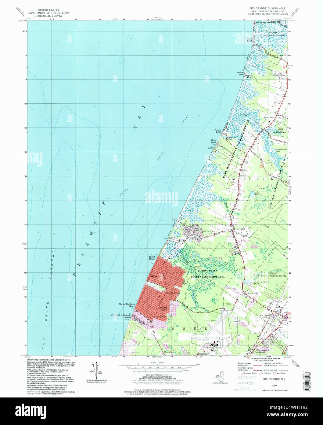 Map of rio grande new jersey hires stock photography and images Alamy