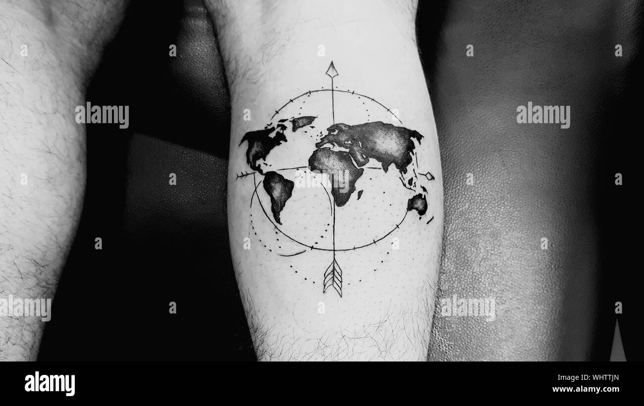 Map tattoo hi-res stock photography and images - Alamy