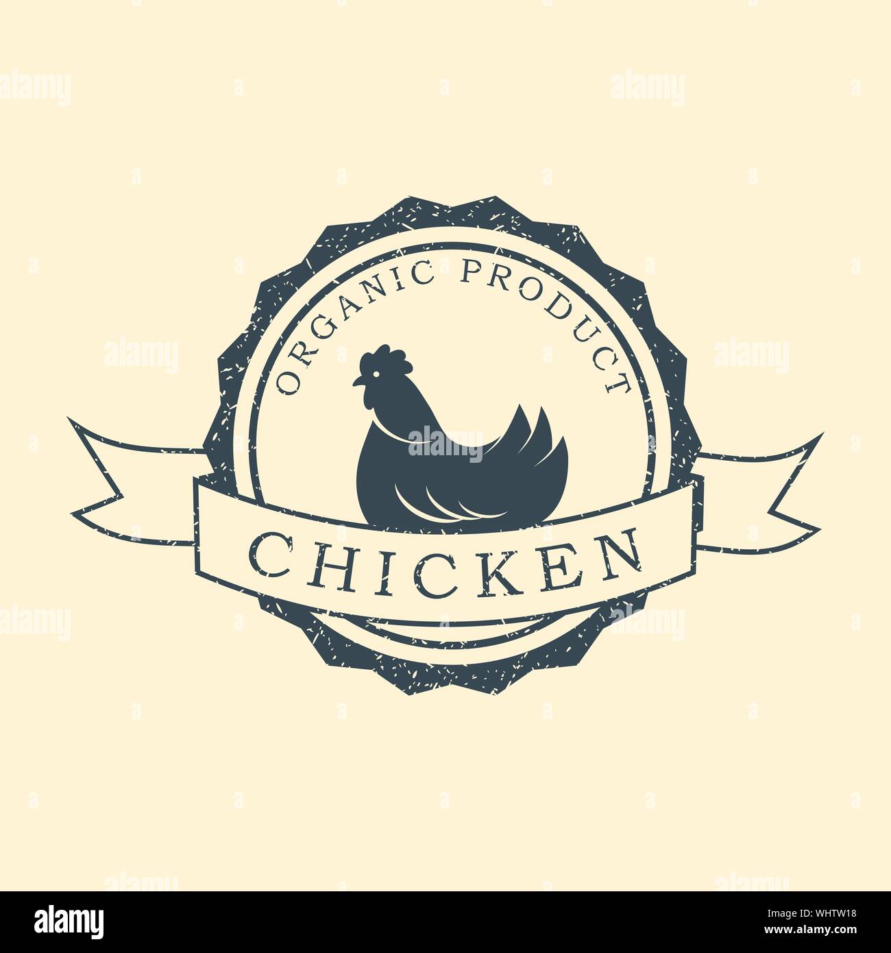 Premium chicken logo. Labels, badges and design elements. Retro style
