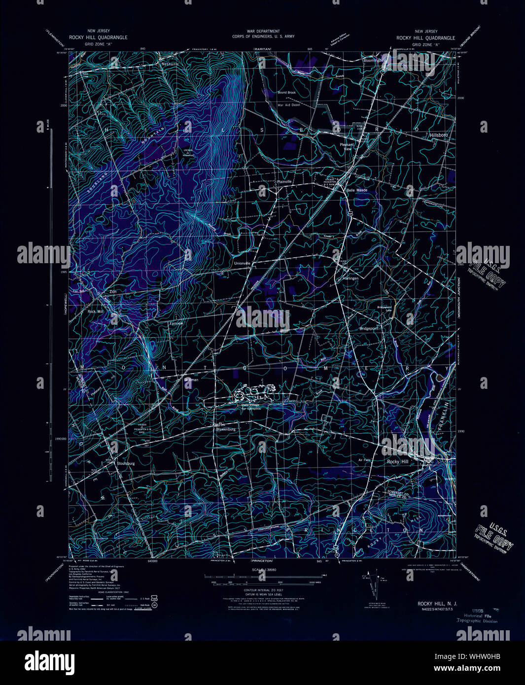 Map of rocky hill new jersey hires stock photography and images Alamy