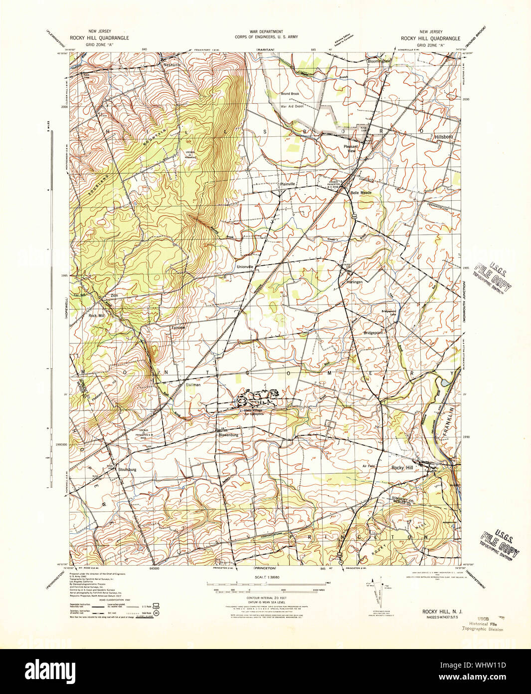Map of rocky hill new jersey hires stock photography and images Alamy