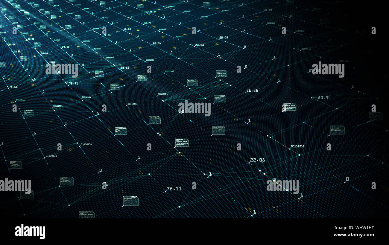 Big data visualization concept. Machine learning algorithms. Analysis ...