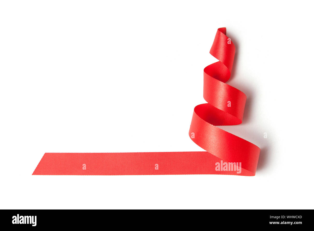 Christmas tree ribbon on a white background Stock Photo - Alamy