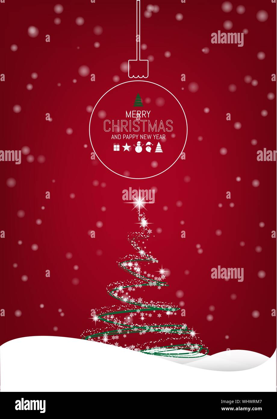 Christmas background with Christmas tree, vector illustration Stock ...