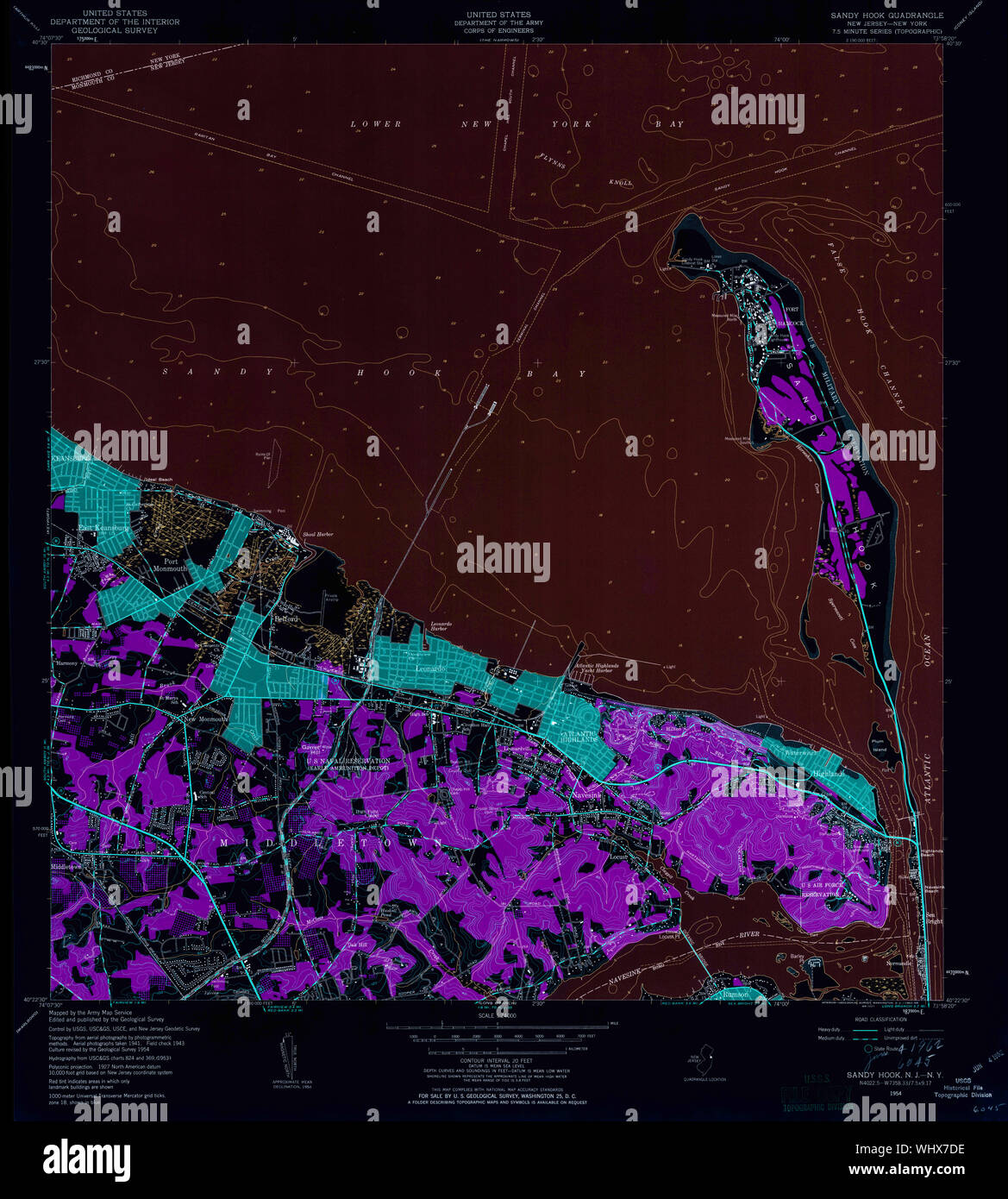 Map of sandy hook, nj hires stock photography and images Alamy