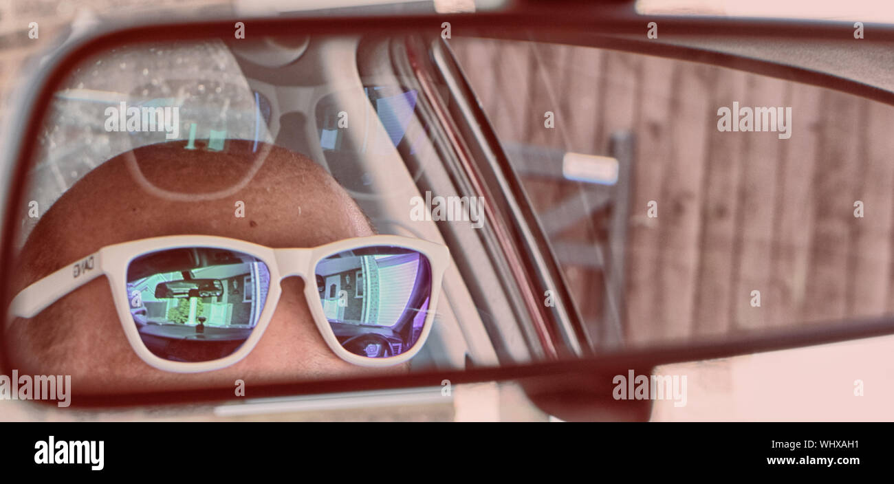 Reflection rear view mirror hi-res stock photography and images - Alamy