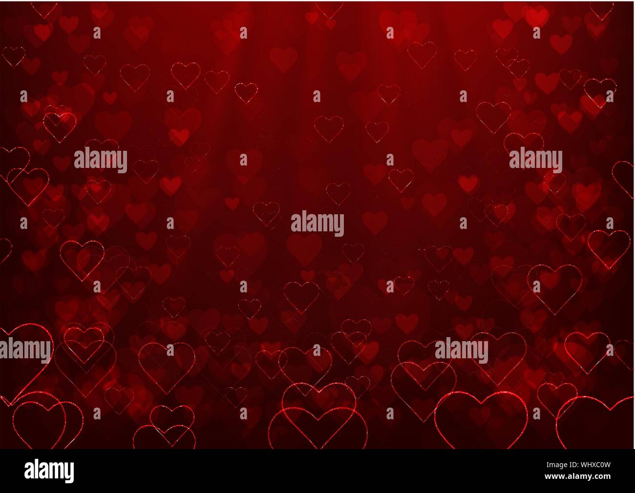 Shiny hearts bokeh light Valentine's day background Stock Vector Image ...