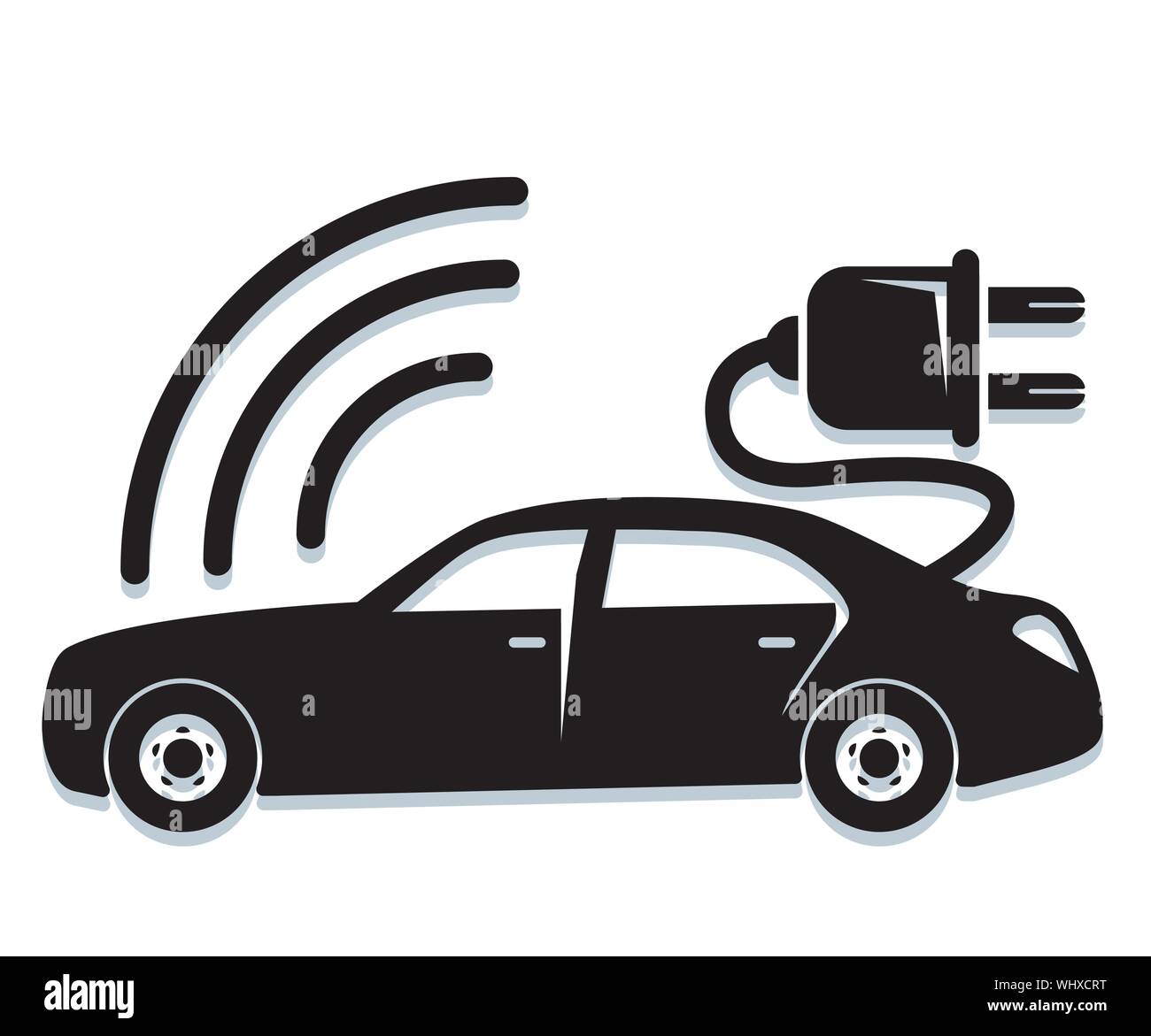 Smart Electric Vehicle - Car - Icon as EPS 10 File Stock Vector Image ...