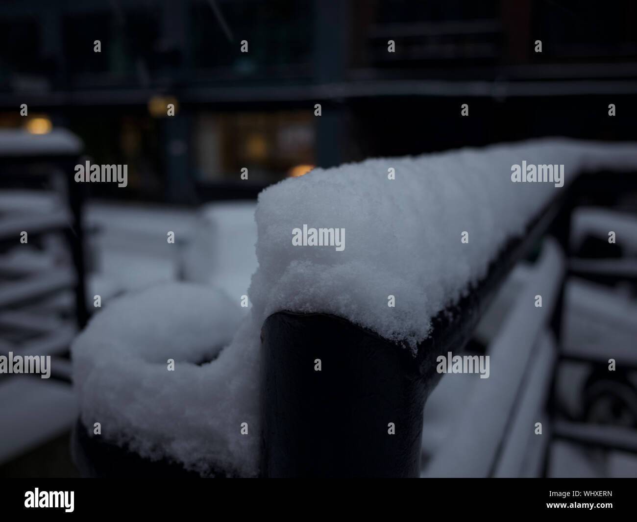 iron rails covered with snow Stock Photo - Alamy