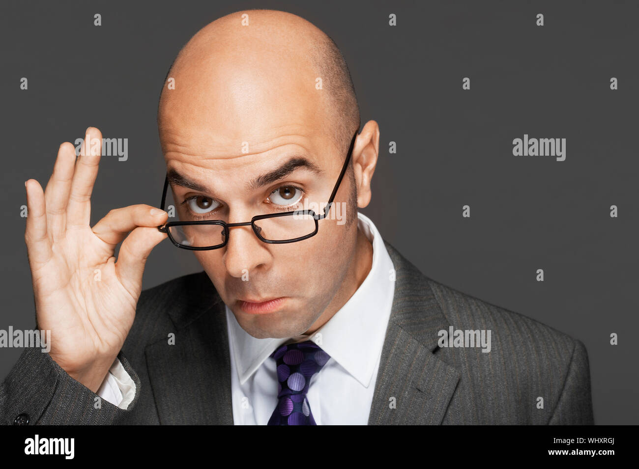 Bald man making funny face hi-res stock photography and images - Alamy